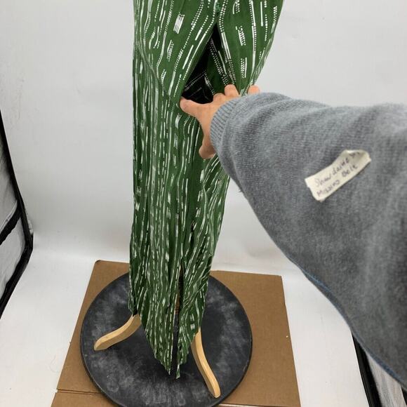 Porridge Dress Womens XS Extra Small Green Vanya Slit V Neck Maxi Anthropologie - Picture 7 of 14